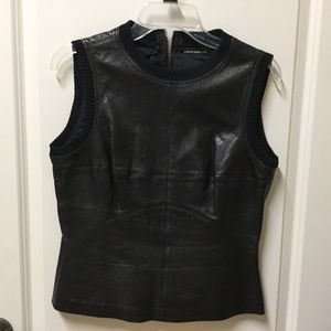 Leather tank top